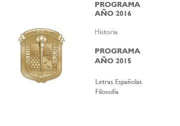 ﷯PROGRAMA AÑO 2016 Historia PROGRAMA AÑO 2015 Letras Españolas Filosofía 